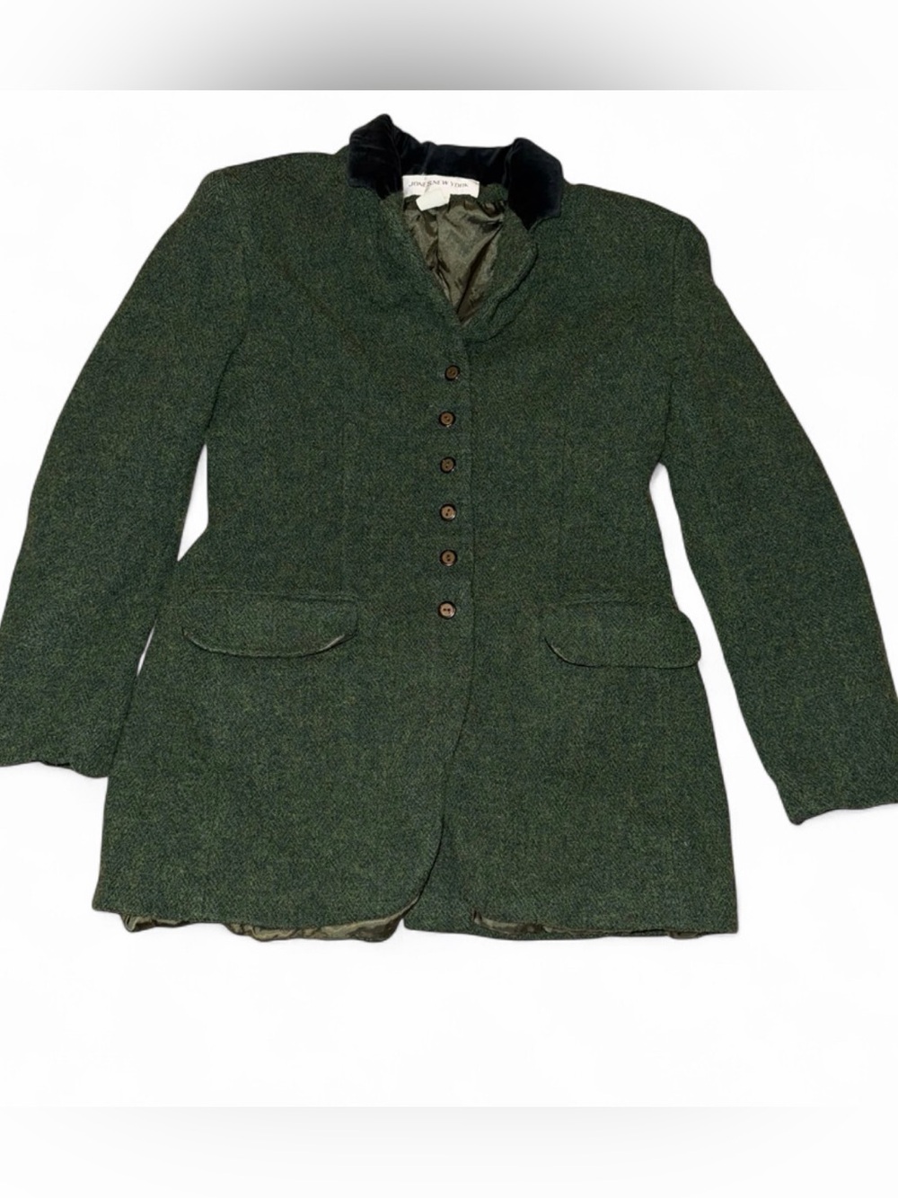 Green Vintage Tailored Wool Blazer Jacket Equestrian sz 10